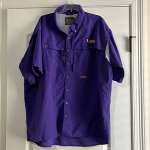 Drake - 2XL - LSU - Button Up Short Sleeve